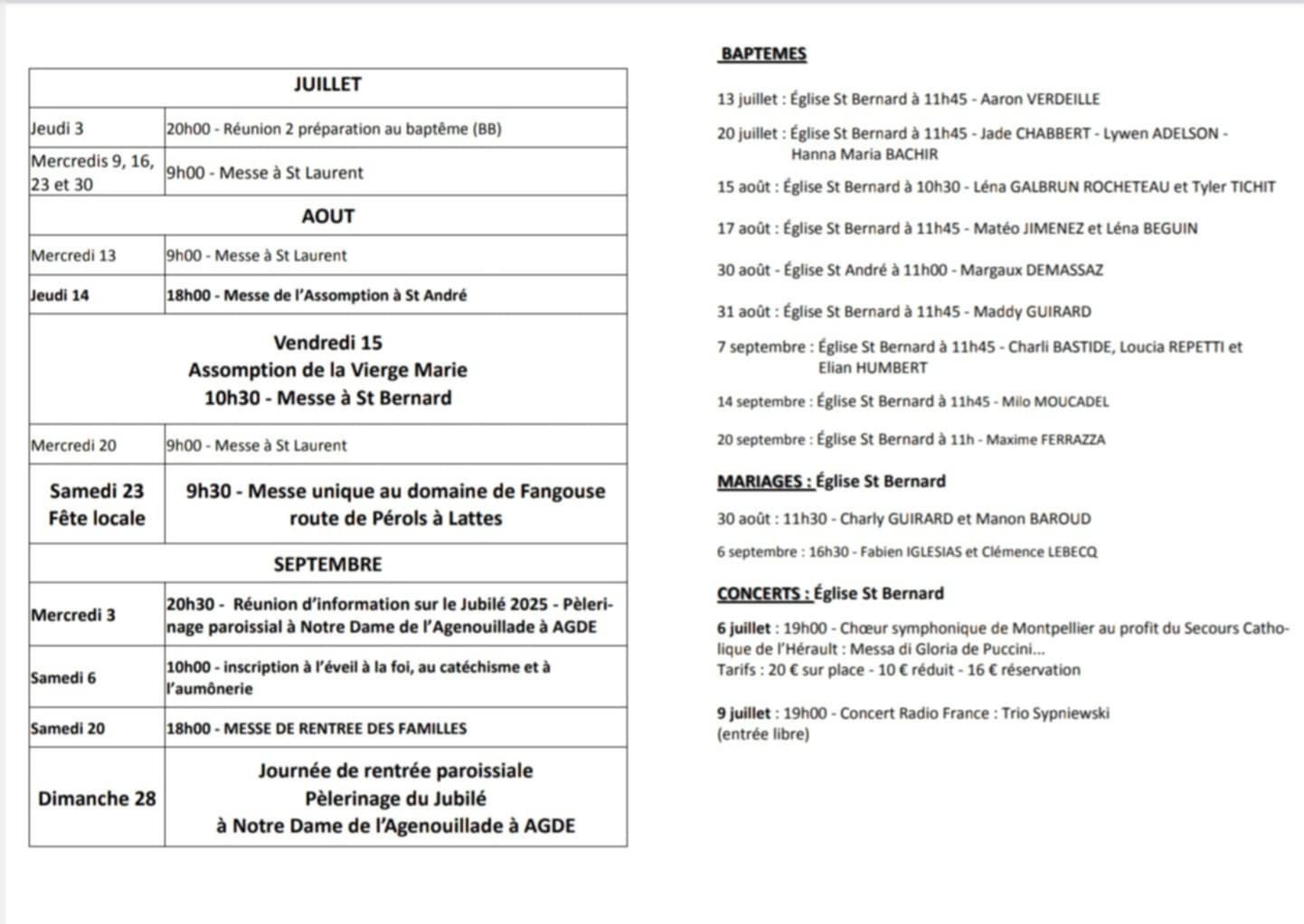 bulletin paroissial été 2025